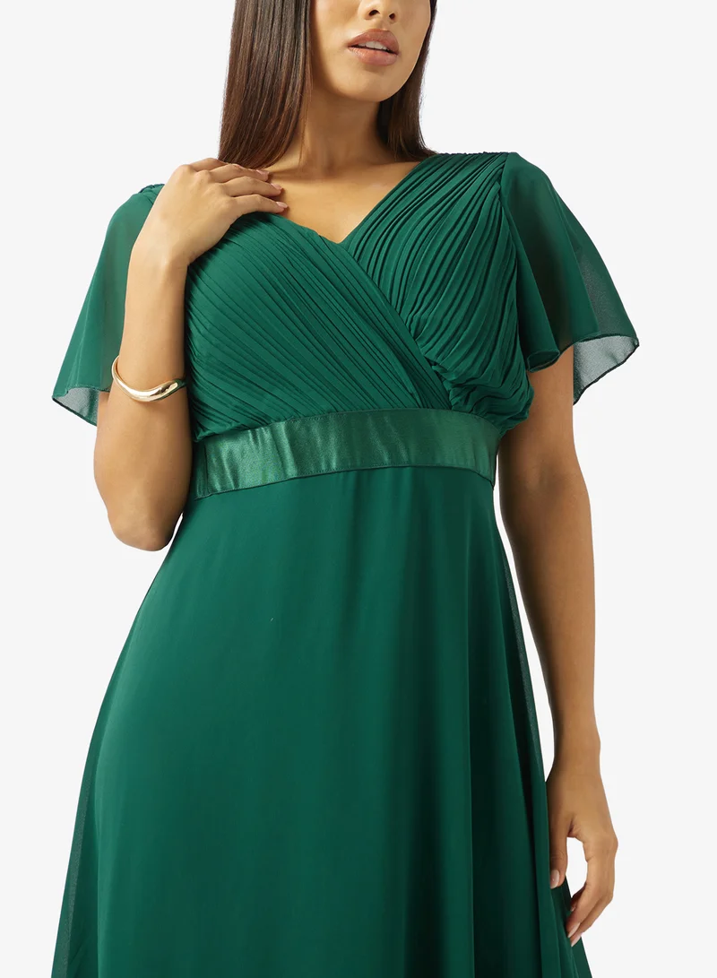 Ella  A-line Flutter Sleeve Dress for Women | Best Price UAE
